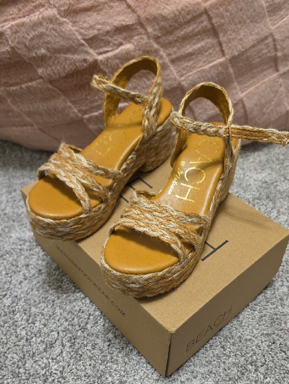Beach By Matisse Mykonos Braided Platform Sandals size 7 - Picture 2 of 10